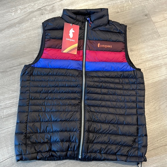 cotopaxi | Jackets u0026 Coats | Cotopaxi Fuego Down Vest Womens Black Black  Iris Stripes | Poshmark